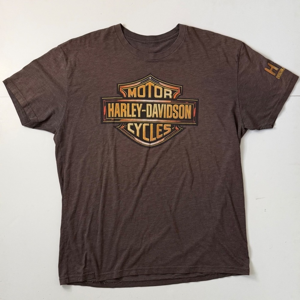 Harley-Davidson T-Shirt Glendale CA Mens XL Brown